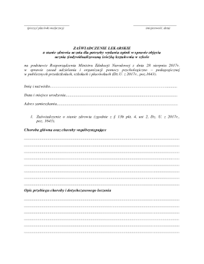 Medical Certificate for Individualized Education Path