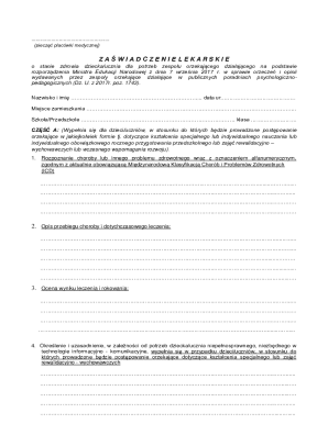 Medical Certificate for Educational Needs