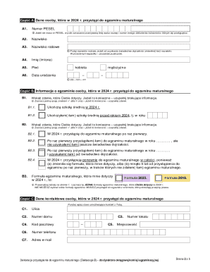 Poland Matura Exam Declaration Form