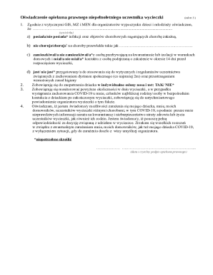 Legal Guardian Declaration for Minor Trip Participant