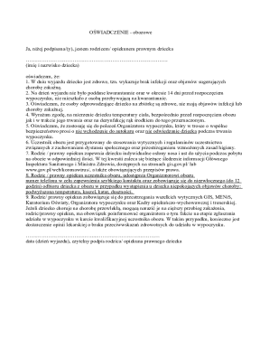 Camp Health Declaration Form