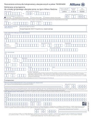 Allianz Rodzina Life Insurance Enrollment Form