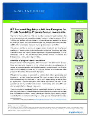 IRS Proposed Regulations on Private Foundation Program-Related Investments