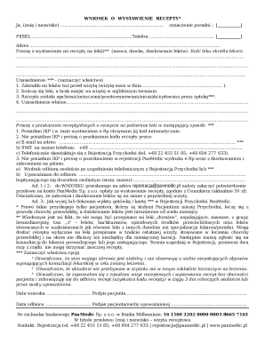 Poland Medical Prescription Request Form