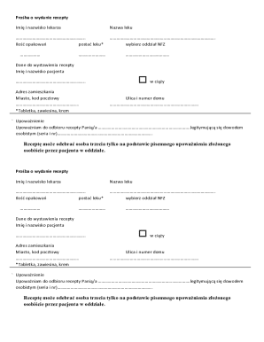 Medical Prescription Request Form