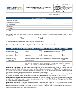 Data Subject Rights Request Form
