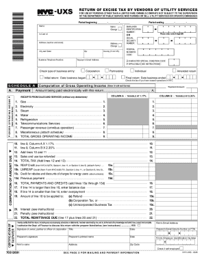 New York City Utility Tax Form NYC-UXS