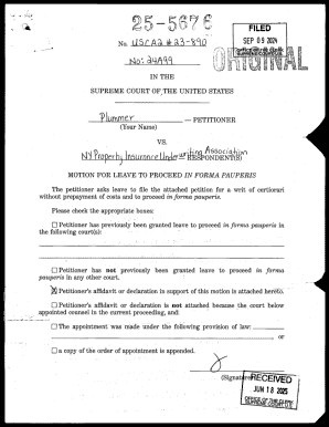 Motion for Leave to Proceed in Forma Pauperis