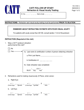 VA CATT Follow-Up Study Form