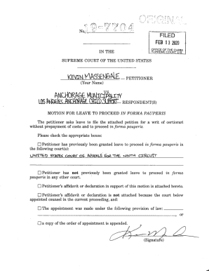 Motion for Leave to Proceed in Forma Pauperis