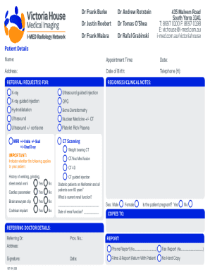 Medical Imaging Referral Form