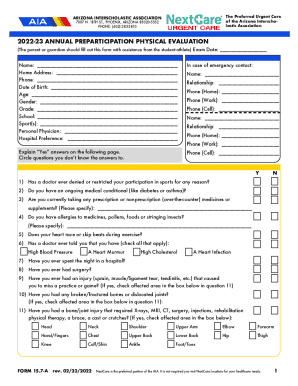 Arizona High School Athlete Education Form
