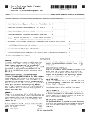 Rhode Island Form RI-7695E