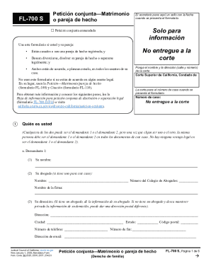 California Joint Petition for Divorce or Domestic Partnership