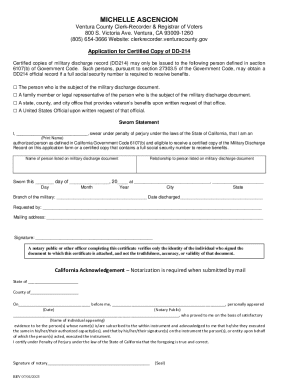 California DD-214 Application