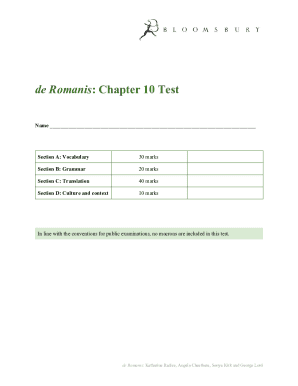 de Romanis Chapter 10 Test