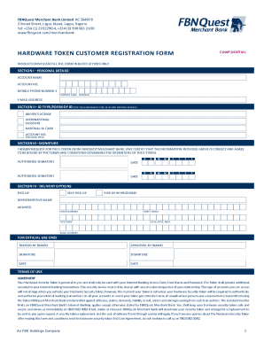 FBNQuest Hardware Token Registration Form