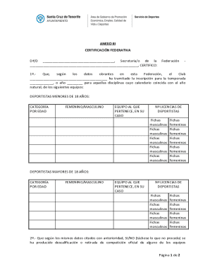 Spanish Sports Federation Certification