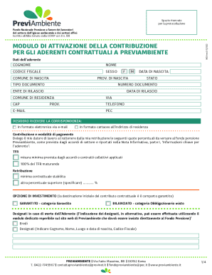 Previambiente Pension Fund Activation Form