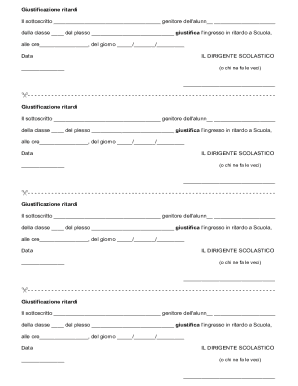 School Late Arrival Justification Form