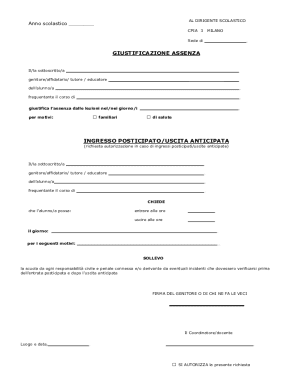 School Absence Justification Form