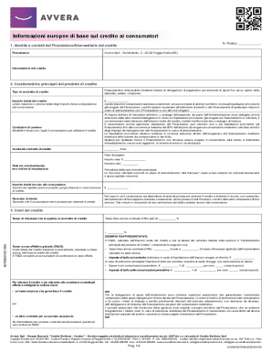 European Consumer Credit Information Form
