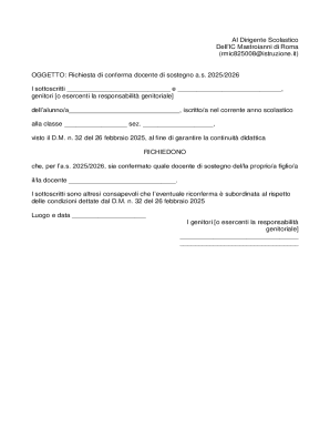 Request for Confirmation of Special Education Teacher