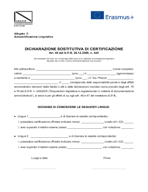 Autocertificazione Linguistica