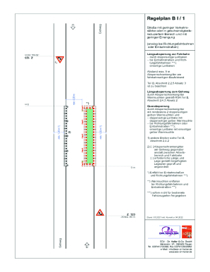 Regelplan B I / 1 Road Construction Template