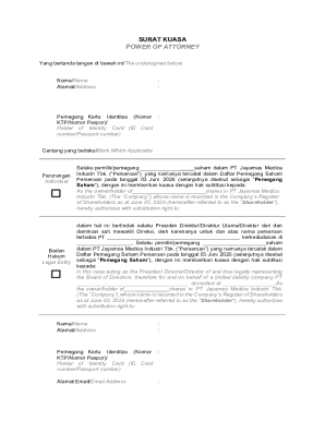 Power of Attorney for Shareholder Voting