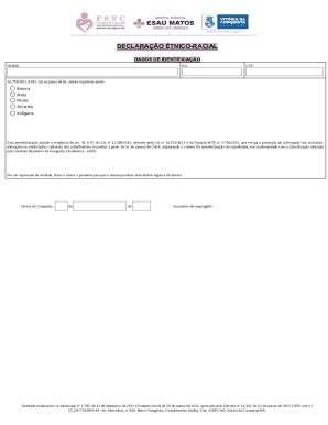Ethnic Self-Declaration Form