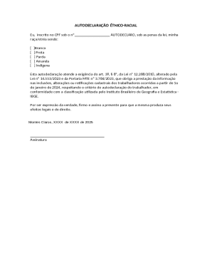 Ethnic-Racial Self-Declaration Form