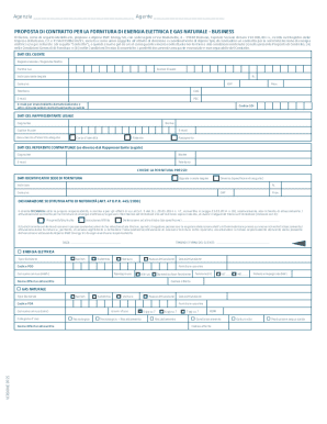 Proposta di Contratto per la Fornitura di Energia Elettrica e Gas Naturale