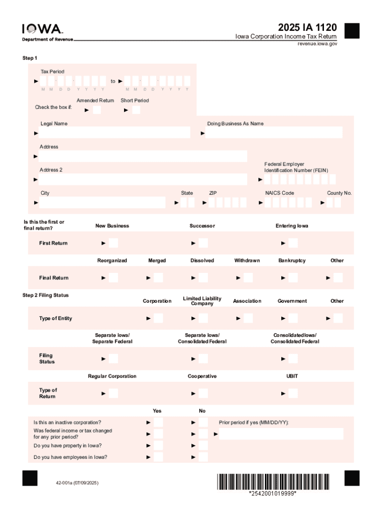 42-005 IA 1120S Instructions - Iowa Department of Revenue Preview on Page 1