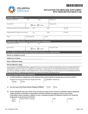 Prescription Blue PDP 2026 Individual Enrollment Form