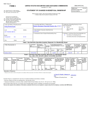 SEC Form 4 Statement of Changes in Beneficial Ownership