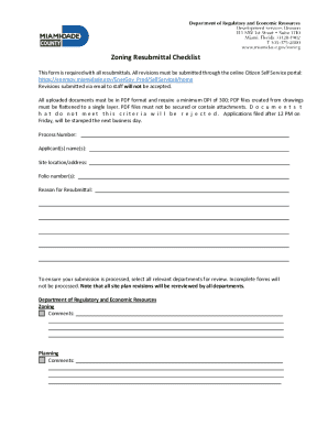 Zoning Resubmittal Checklist
