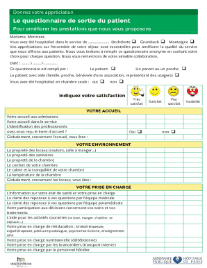 Patient Discharge Feedback Form