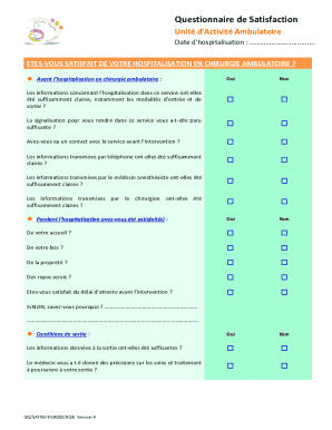 Questionnaire de Satisfaction