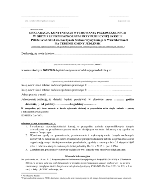 Preschool Education Continuation Declaration