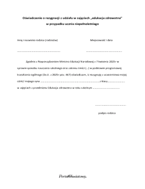 Health Education Participation Waiver