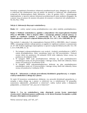 Agricultural and Fisheries Aid Information Form