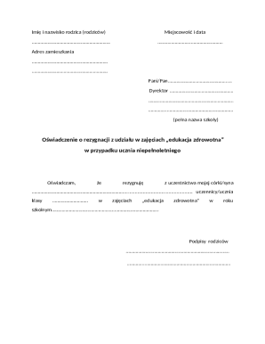 Parental Consent Waiver for Health Education