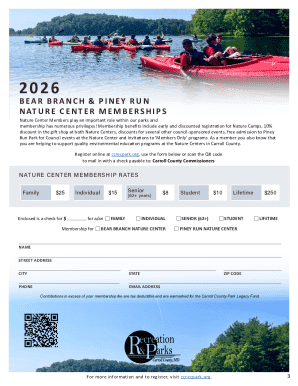 Carroll County Summer Camps Registration Form