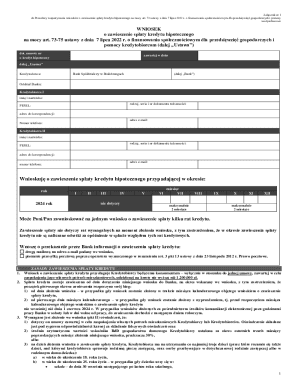 Polish Mortgage Payment Suspension Application