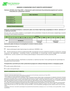 Polish Mortgage Payment Suspension Application