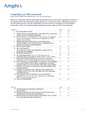 MRI Screening Questionnaire