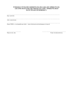 Polish Nursing Home Admission Request Form