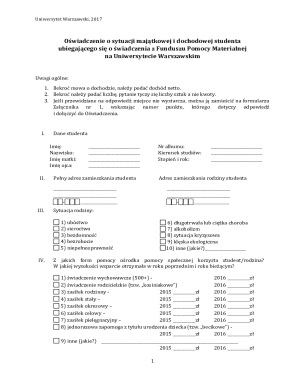 Student Financial Aid Application Form