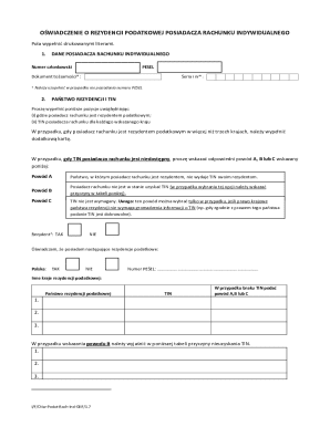 Polish Tax Residency Declaration